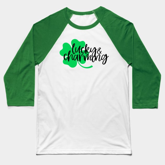 Lucky & Charming Baseball T-Shirt by Coral Graphics